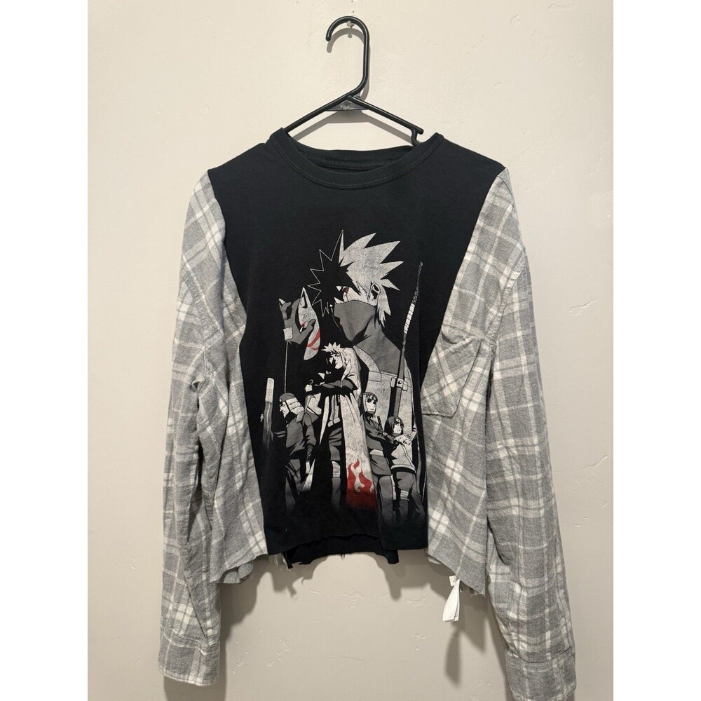Reworked Upcycle Grunge Oversize Naruto Kakashi Hatake  One of a Kind Top L/XL